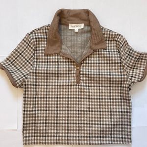 Plaid dress shirt with collar